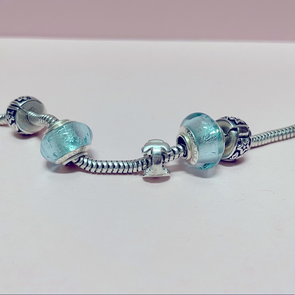 Sterling silver letter T slider charm